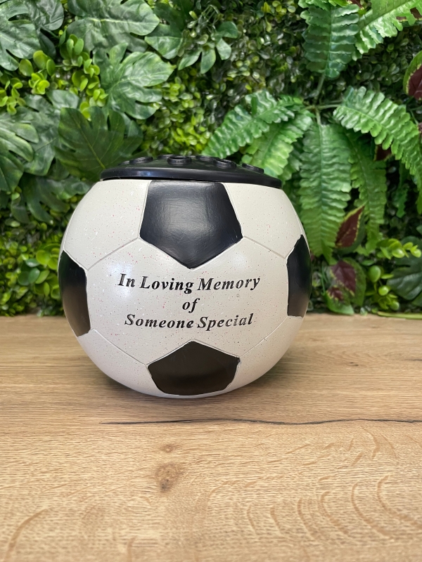 Resin Football Rose bowl grave vase