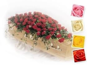 Rose coffin spray