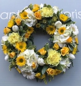 Wreath Yellow & White