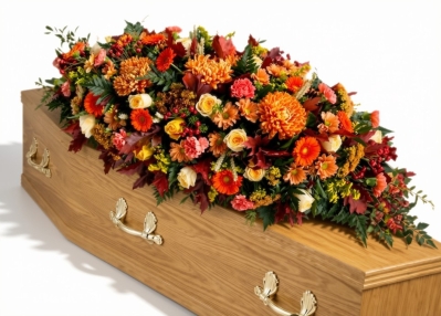 Autumn Coffin Spray