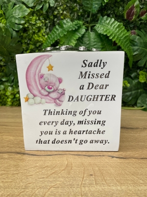 Baby flower grave memorial