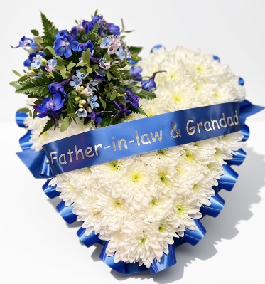 Blue & White based heart