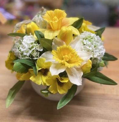 Spring Silk Arrangement Yellow
