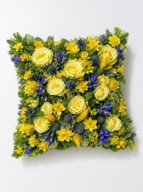 Loose Cushion Yellow & Purple.