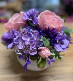 Pink & Purple Silk Arrangement