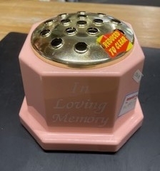 Pink In loving memory Grave Rose bowl